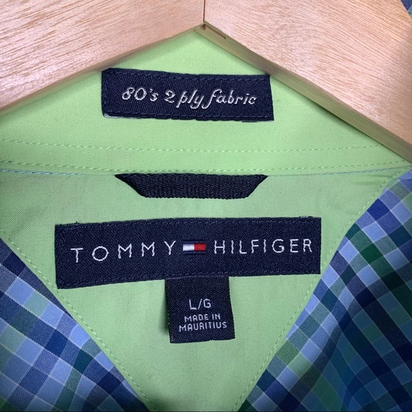 TOMMY HILFIGER 80’s 2 Ply Plaid Button Down Shirt - Picture 3 of 8